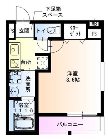 フジパレス神戸住吉の物件間取画像